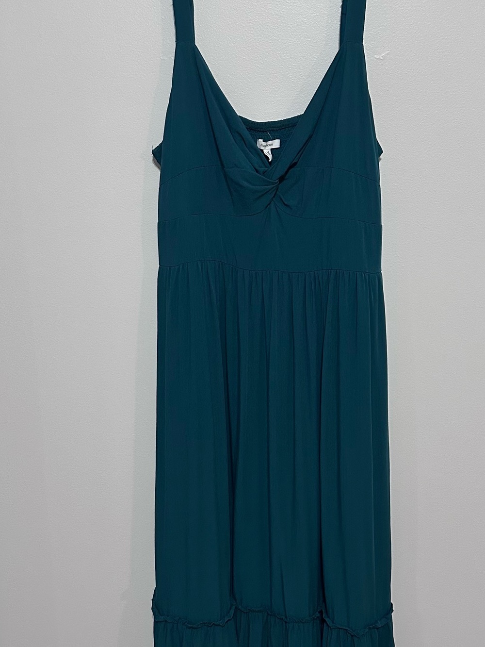Maurices Teal Maxi Dress with Twist Front